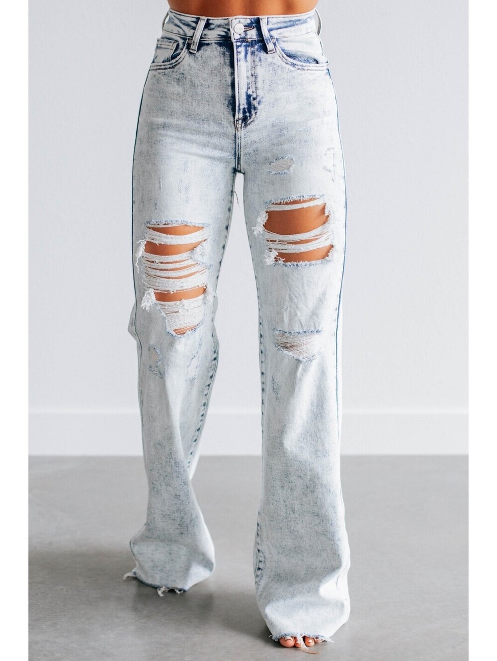 Risen Freckled Poppy Distressed Flared Jeans Size 5/27